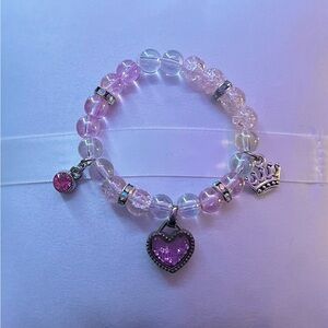 Pink Bracelet w/charms
